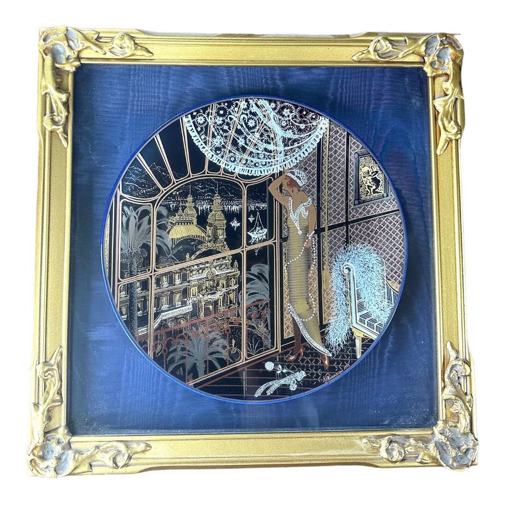Decorative Monte Carlo Plate Framed “13in x 13in”